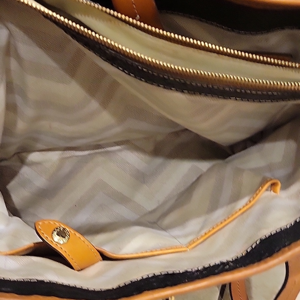 Dooney & Bourke Black and Brown Python Leather To… - image 10